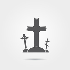 Cemetery vector icon
