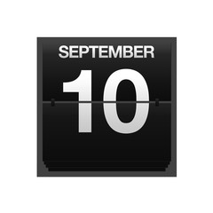 Counter calendar september 10.