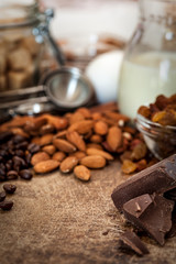 Baking chocolate cake - recipe ingredients