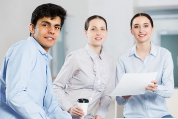 Students working in cooperation