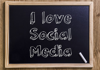 Fototapeta premium I love Social Media