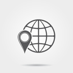 Globe navigation icon