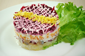 fish and beets  salad