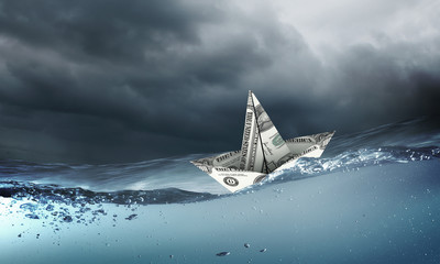 Dollar ship in water