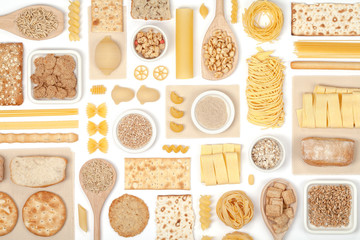 cereals on white background