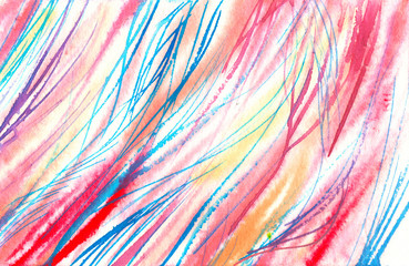 abstract pink blue background with lines/ spray/ spots/ watercolor painting