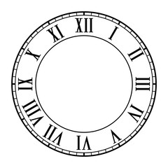 Fototapeta na wymiar Roman numeral clock