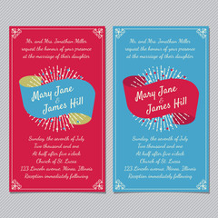Wedding invitation card template vector vintage background. Retr