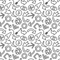 Fototapeta premium Arrows Seamless Pattern