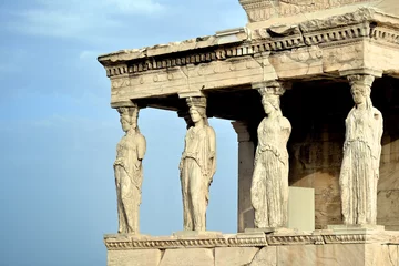 Foto op Plexiglas Kariatiden op de Akropolis van Athene © SuperCoolPhotography