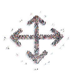 group  people  shape  arrow