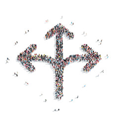 group  people  shape  arrow