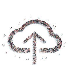 group  people  shape  cloud