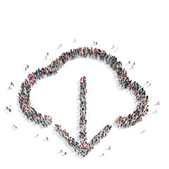 group  people  shape  cloud