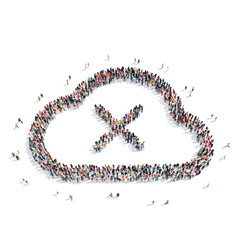 group  people  shape  cloud