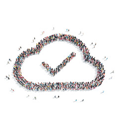 group  people  shape  cloud