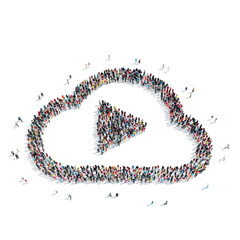 group  people  shape  cloud