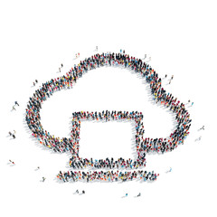 group  people  shape  cloud