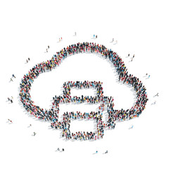 group  people  shape  cloud