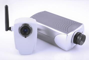 IP video cameras at different projection