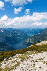 Fototapeta na wymiar Lake Hallstatt - view from Dachstein