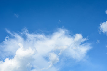 blue sky with cloud closeup