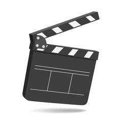 Fototapeta premium Clapper board on white background, vector eps10 illustration