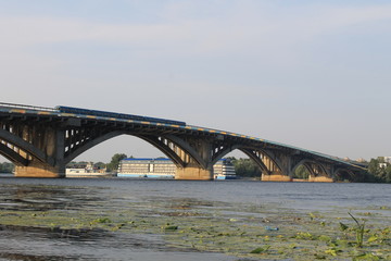 Bridge across river Dnieper in Kiev