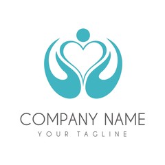 Heart Shaped People. Lovely Group of Friends. Vector Graphic