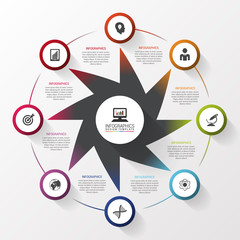 Modern star. Infographic design template. Business concept. Vector illustration