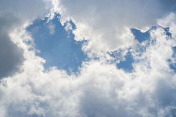 Fototapeta premium Sky with dark clouds.