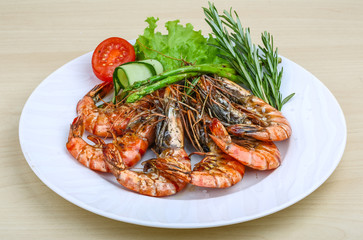Grilled prawns