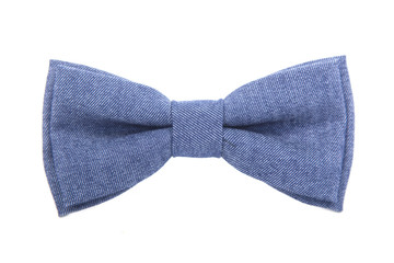 jeans bow-tie isolated on white background