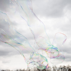 Bolle di sapone nel cielo