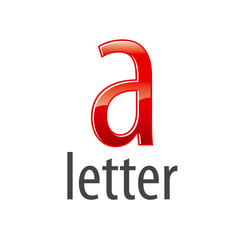 vector logo red letter A with highlights