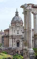 Fototapeta na wymiar Ancient buildings / Historic buildings in the Roman Forum 