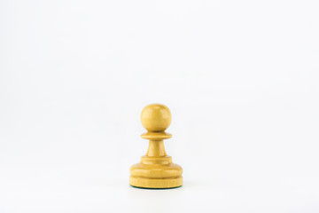 chess  wood on white background