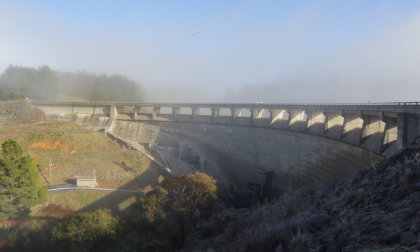 The dam wall at Carcoar NSW Australia
