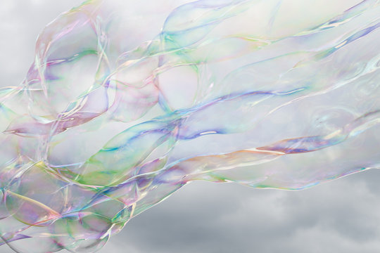 Bolle di sapone nel cielo