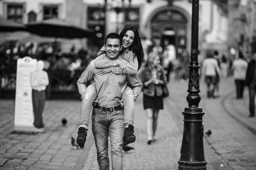 Couple  in the city