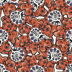 Seamless pattern with beautiful flowers