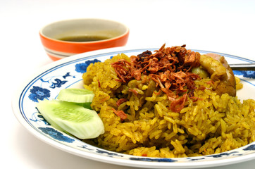 Chicken curry rice Famous Asian Thai food