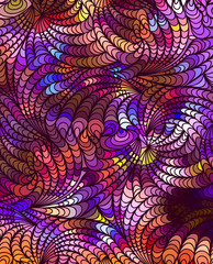 Vector floral background of drawn lines