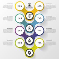 Modern infographics design. Can be used for workflow layout, diagram, timeline design. Vector illustration
