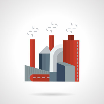 Environment pollution flat vector icon