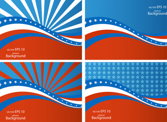 American Flag, Vector background for Independence Day and other