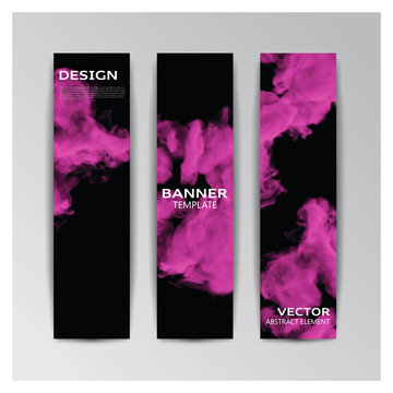 Template of banner with abstract smoky shapes © julvil