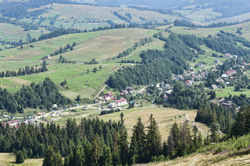 View of the mountain meadows