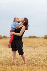 Mother and baby daughter