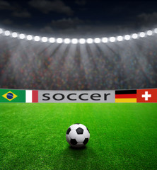 Obraz premium Piłka i stadion